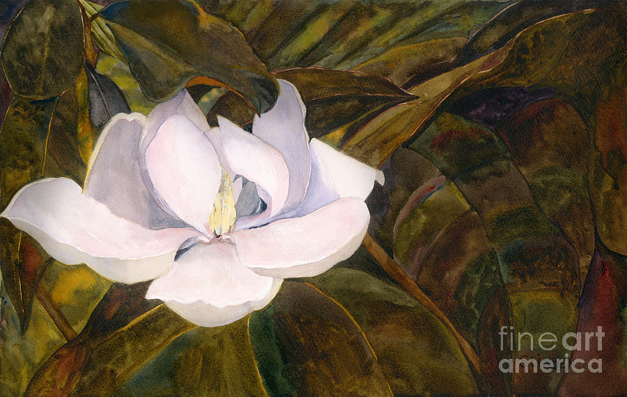 Magnolia Blossom #2 Painting by Sandy Linden