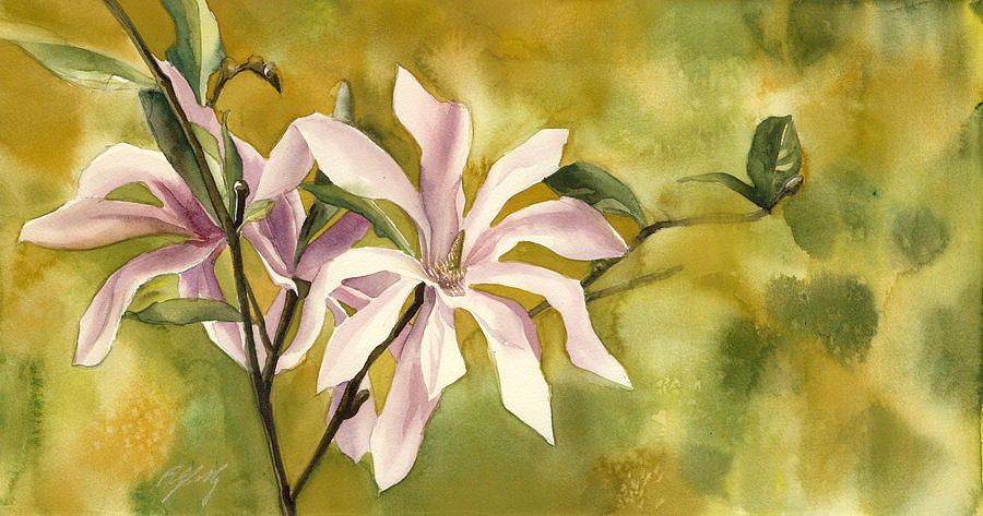 Magnolia In Spring #2 Painting by Alfred Ng