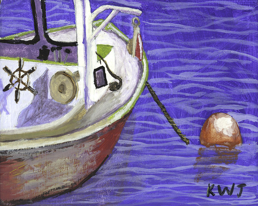 Boat Painting - Maine Lobster Boat by Keith Webber Jr