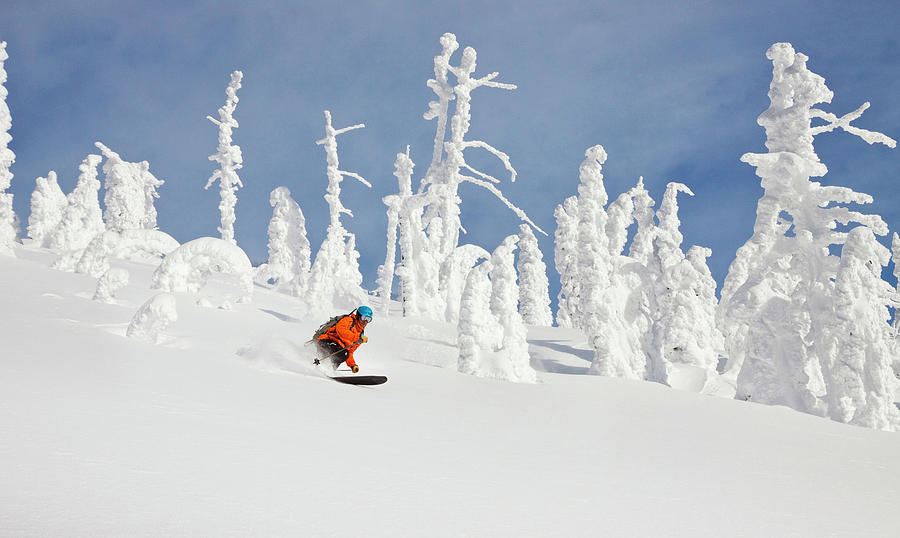 Male Skier Skiing On Snowy Landscape #2 Photograph by Craig Moore ...