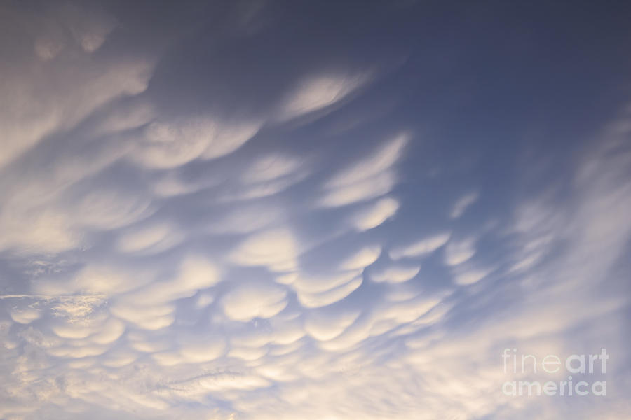 Abstract Photograph - Mammatus Clouds #2 by Charline Xia