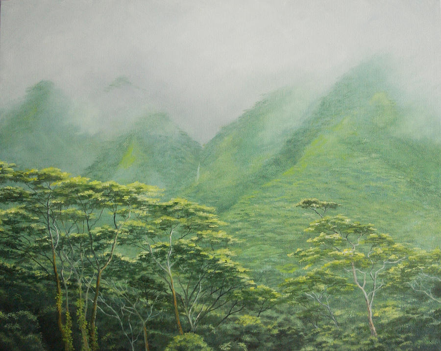 Honolulu Painting - Manoa #2 by Wallace Kong