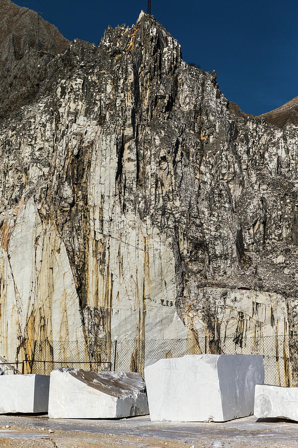  Marble  Mines Above Town Of Carrara  Photograph by Ron Koeberer