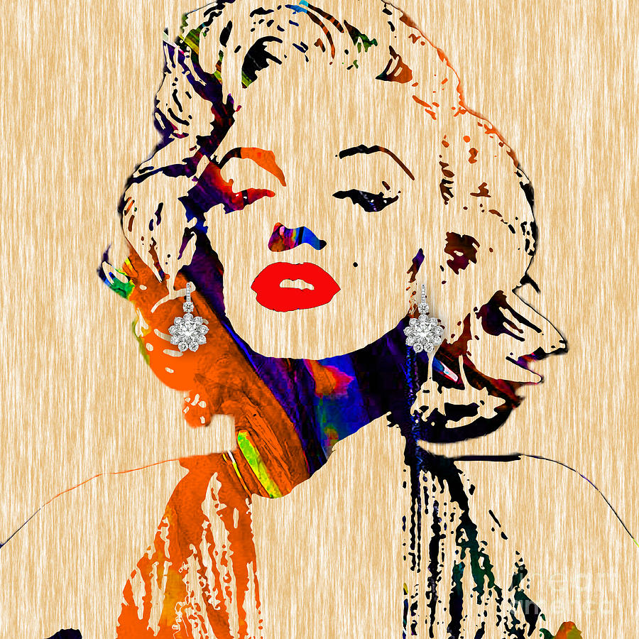 Marilyn Monroe Diamond Earring Collection #2 Mixed Media by Marvin Blaine
