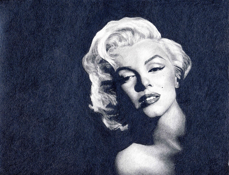 Marilyn Monroe Drawing - Marilyn Monroe #2 by Erin Mathis