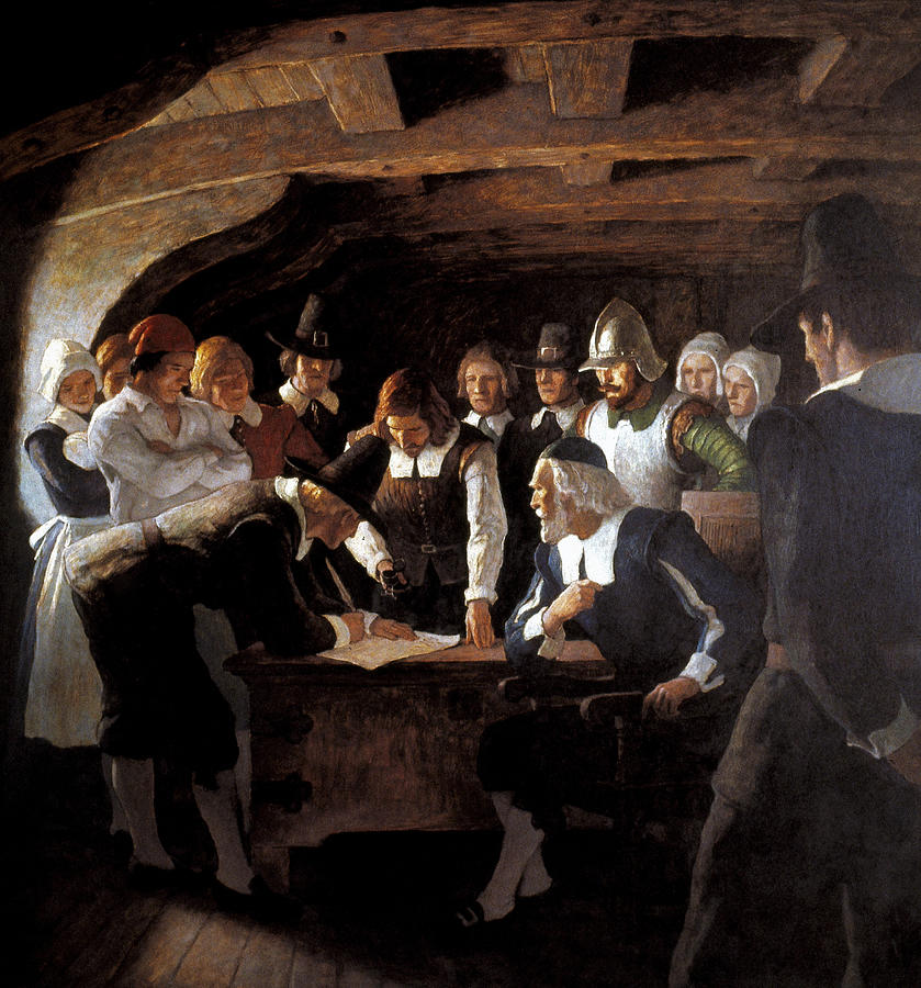 Mayflower Compact, 1620 Painting by N C Wyeth Pixels