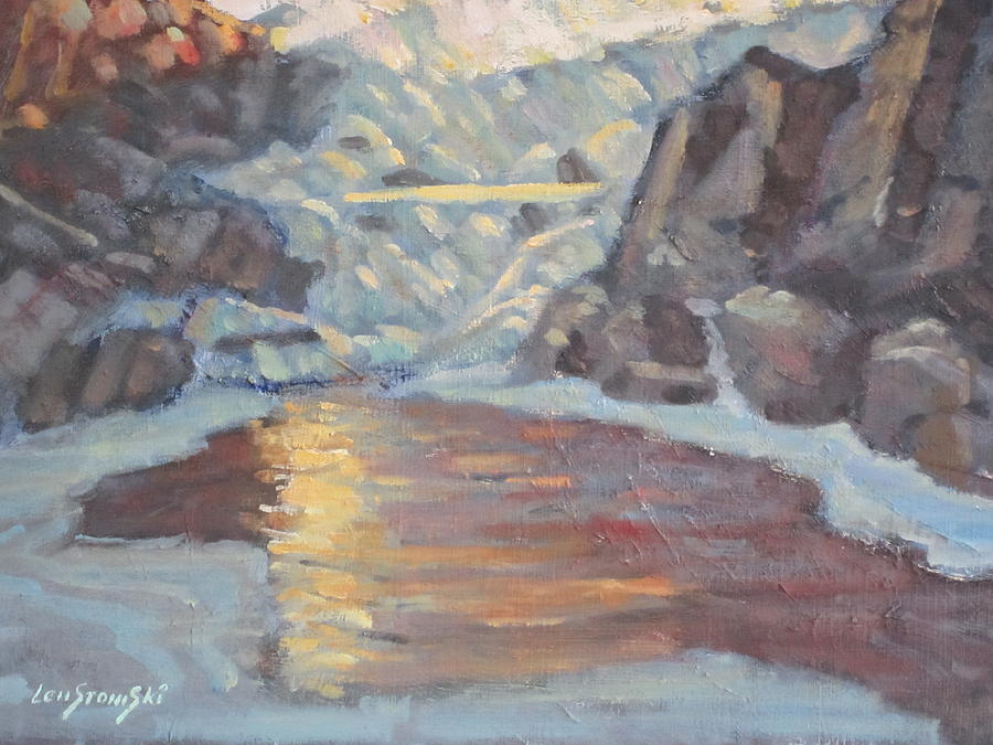 McDonald Falls #2 Painting by Len Stomski