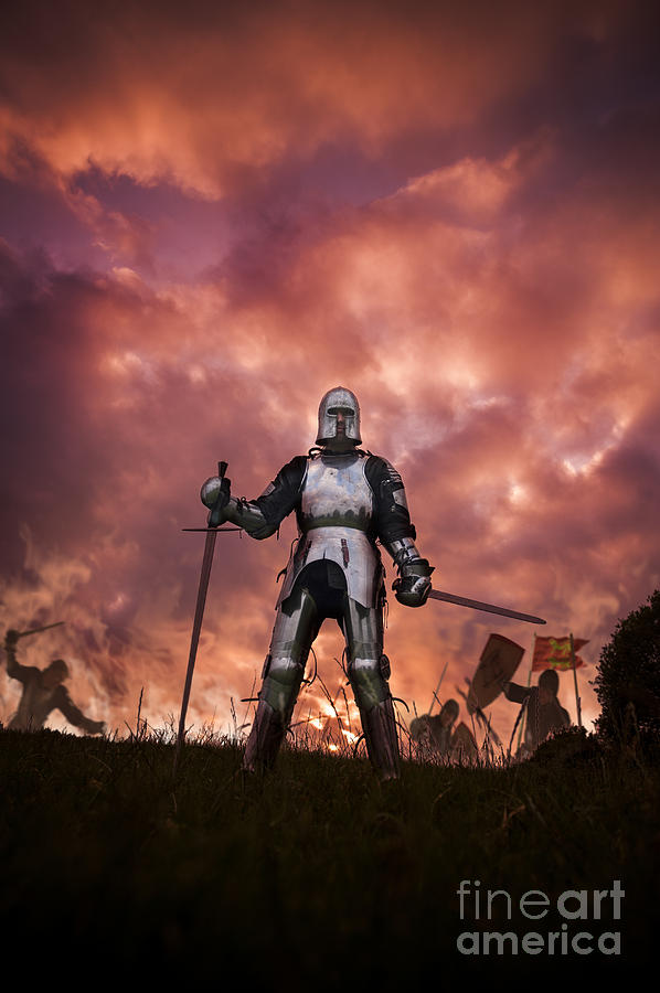 Medieval Knights In Battle #2 Photograph by Lee Avison