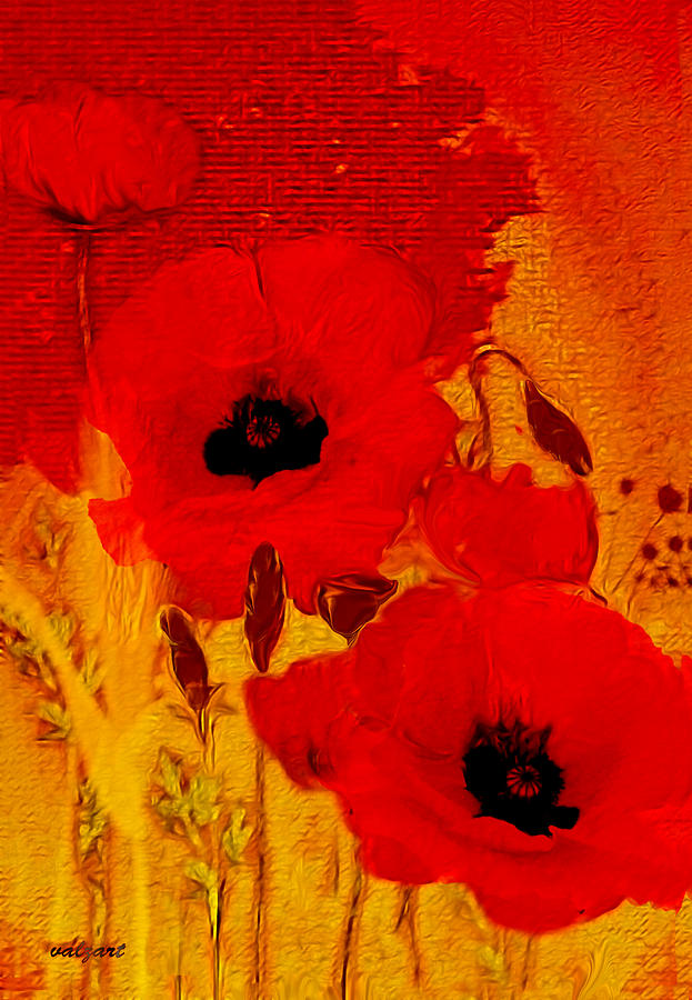 Poppy Painting - Mellow yellow by Valerie Anne Kelly