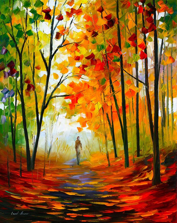 Melody Of Autumn Painting by Leonid Afremov - Fine Art America