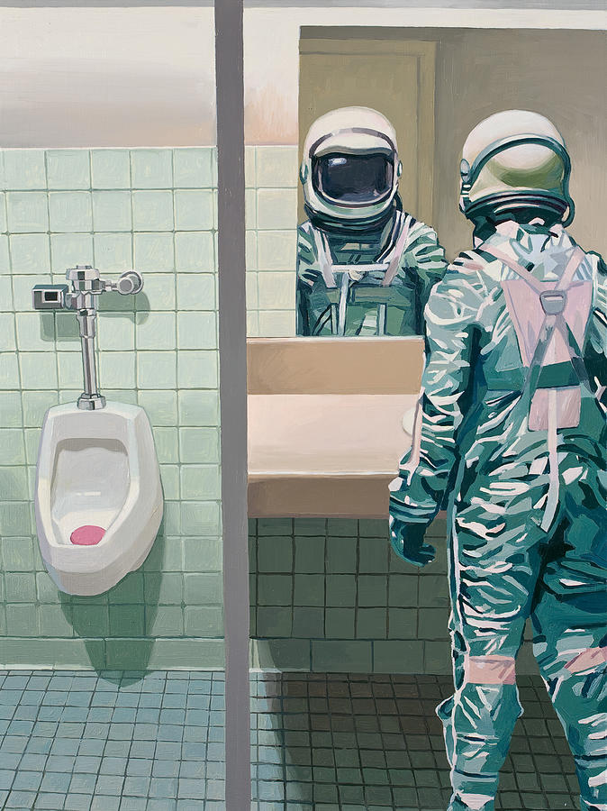 Space Painting - Mens Room by Scott Listfield