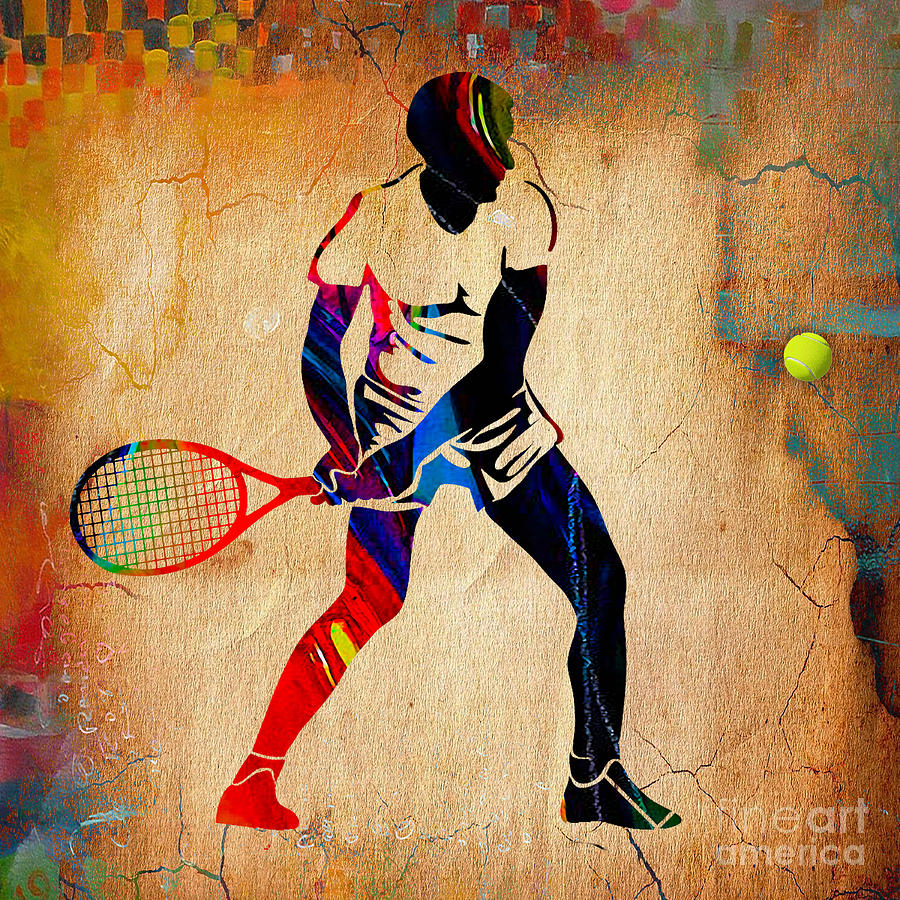 Mens Tennis #2 Mixed Media by Marvin Blaine