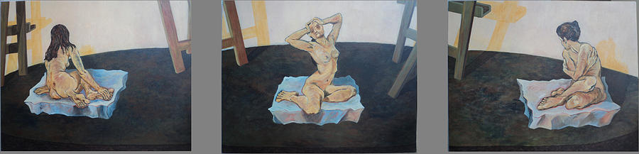 Nude Painting - Woman III by Ashini  Shashipraba