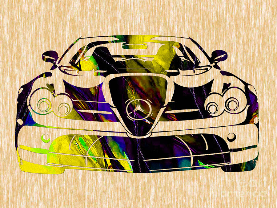Car Mixed Media - Mercedes Benz Painting #3 by Marvin Blaine