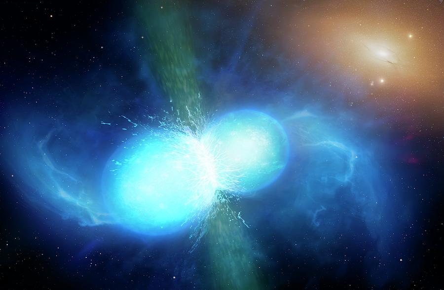Merging Neutron Stars #2 Photograph by Mark Garlick/science Photo Library