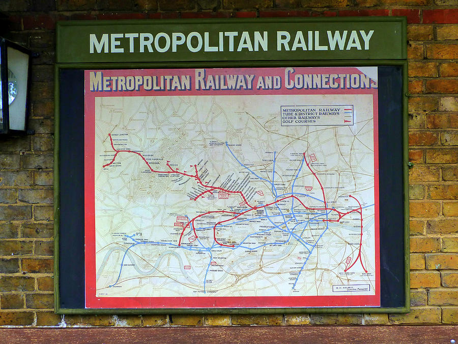 Metropolitan Railway Map Photograph by Gordon James