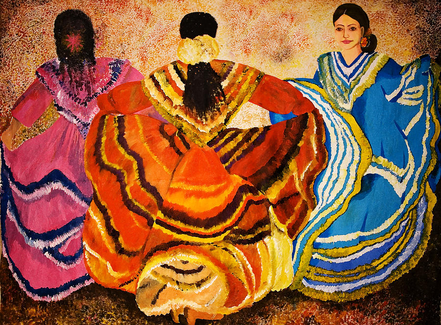 Hispanic Painting - Mexican Fiesta by Sushobha Jenner