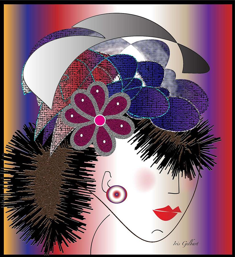 Hat Digital Art - Michelle #3 by Iris Gelbart