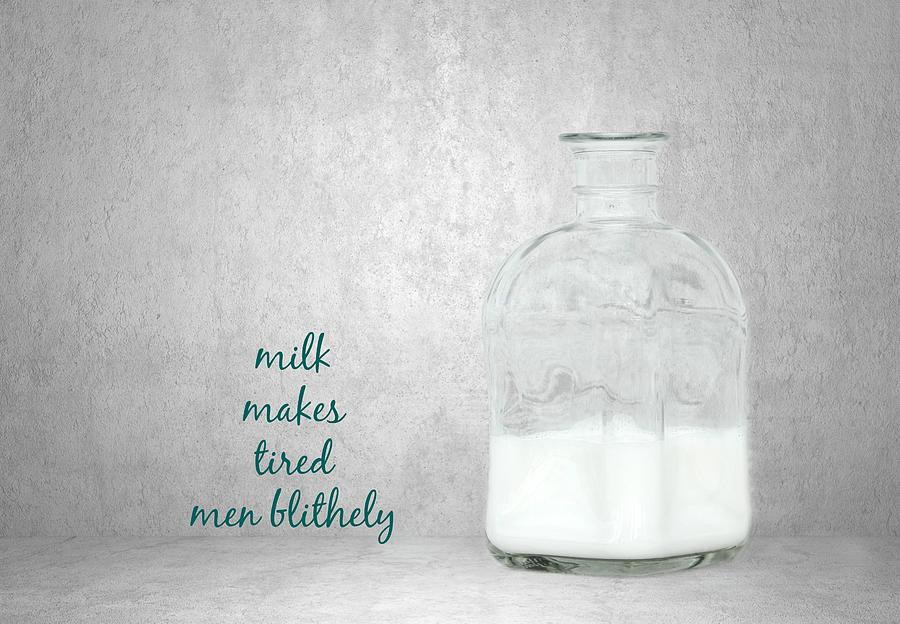 Bottle Mixed Media - Milk #2 by Heike Hultsch