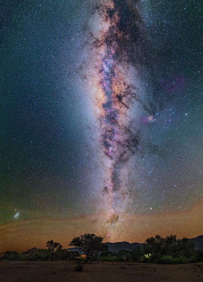 Milky Way Over Landscape In Namibia Photograph by Juan Carlos Casado ...