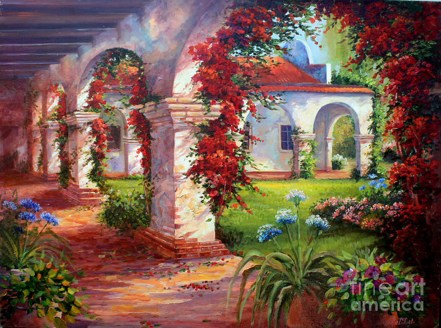 Mission San Juan Capistrano Painting by Gail Salitui