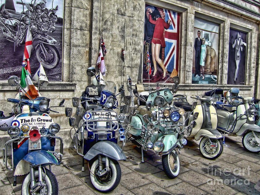Mod scooters 60s fashion Photograph by - Pixels