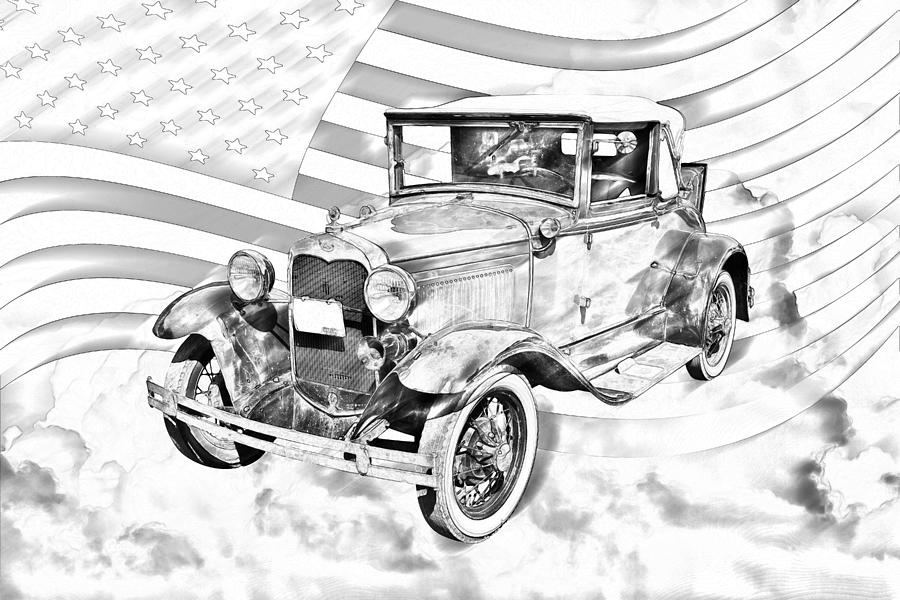 Model A Ford Roadster Convertible Antique Car #1 Photograph by Keith Webber Jr