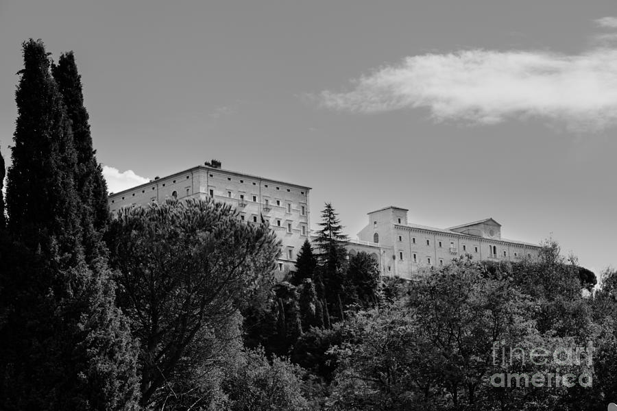 Monte cassino abbey on top of the mountain #2 Photograph by Peter Noyce