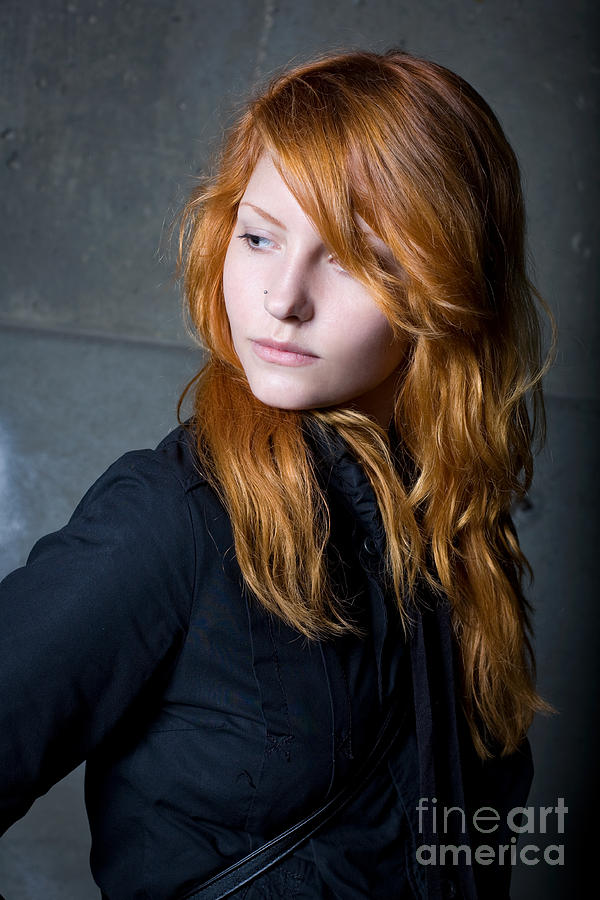 Moody Portrait Of A Beautiful Young Redhead Girl Photograph By Alstair 1278