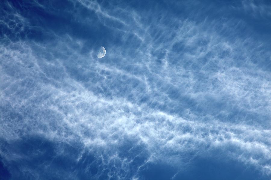 Moon In Cloudy Sky #2 Photograph by Detlev Van Ravenswaay
