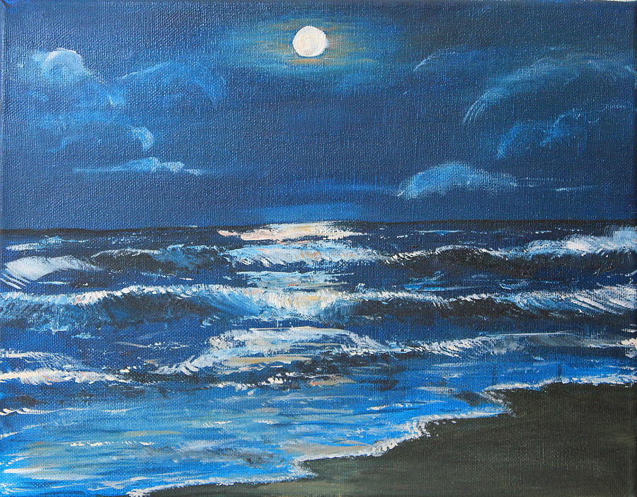 Moon Light Painting by Ilavarasy Elavezilan - Fine Art America