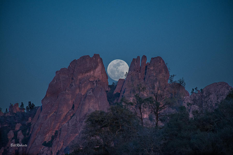 Pinnacles National Park Photograph - Moon Rise Pinnacles by Bill Roberts