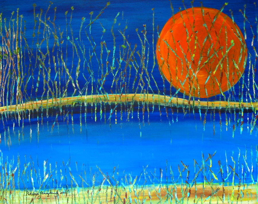 Abstract Painting - Moon Shadow #2 by Patricia Januszkiewicz