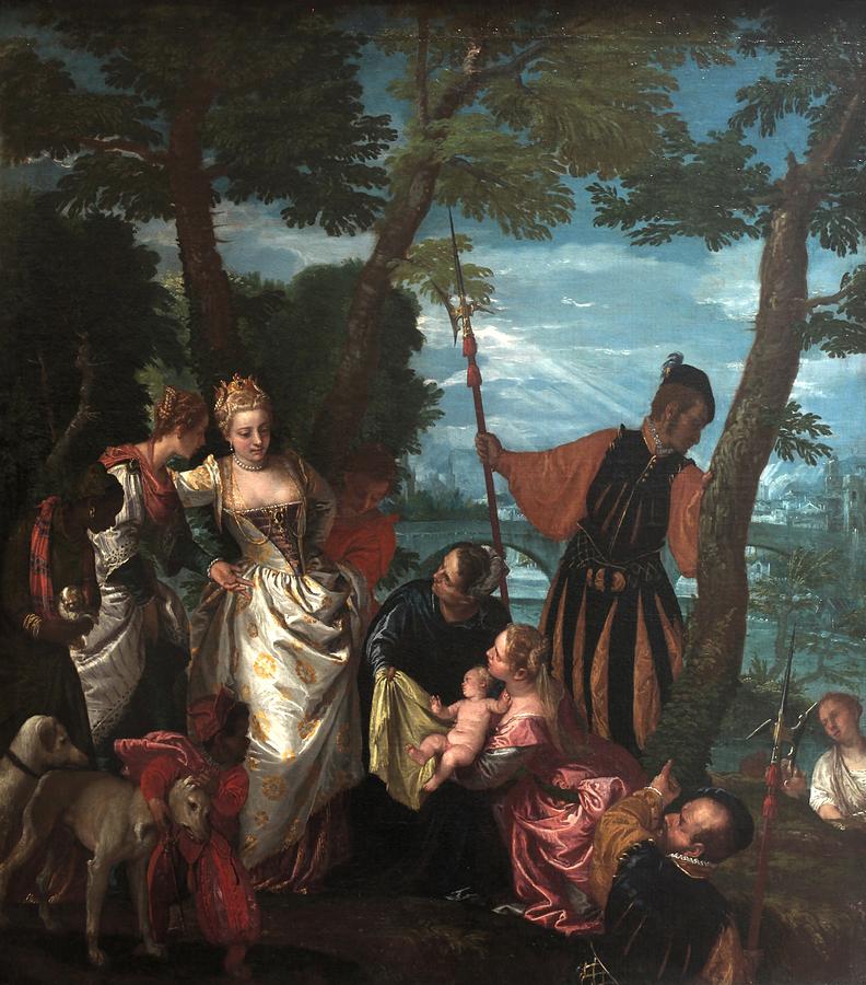 Moses saved from the waters #2 Painting by Paolo Veronese