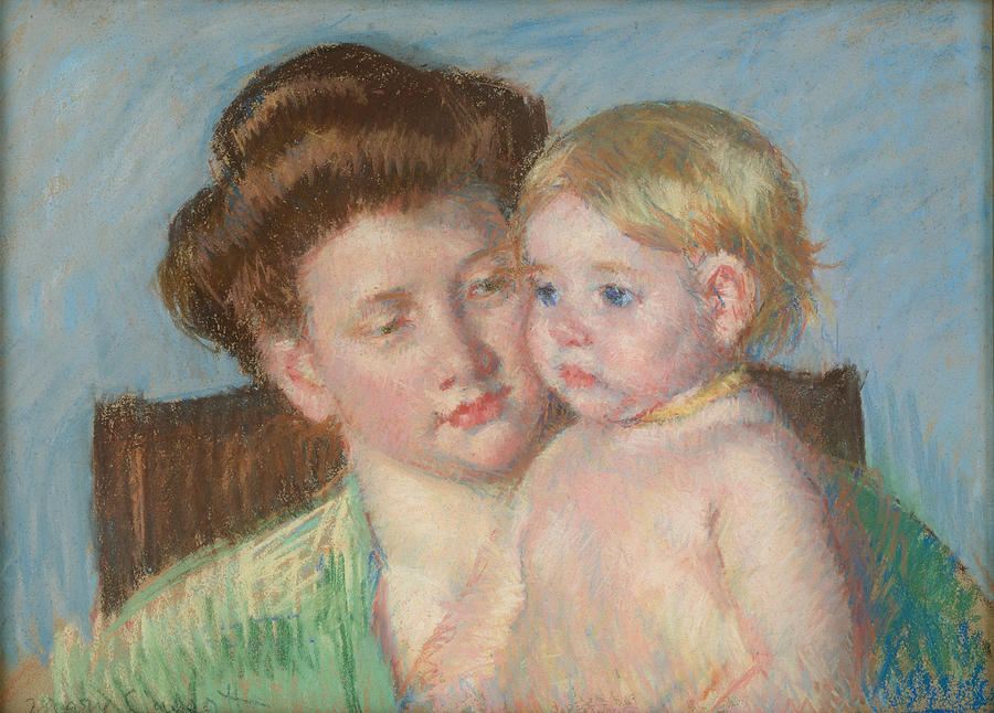 Impressionism Painting - Mother And Child #7 by Celestial Images