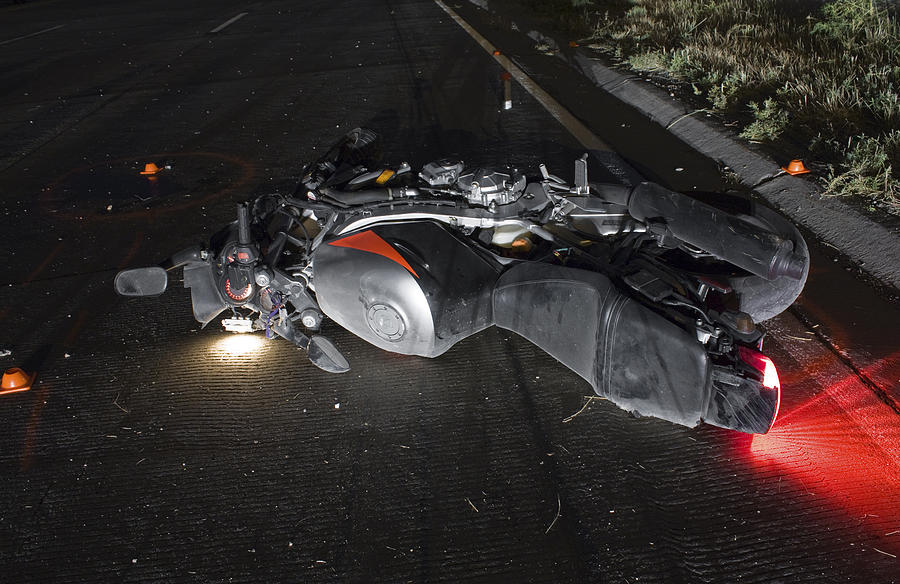 Motorcycle Crash #2 Photograph by KarenMower