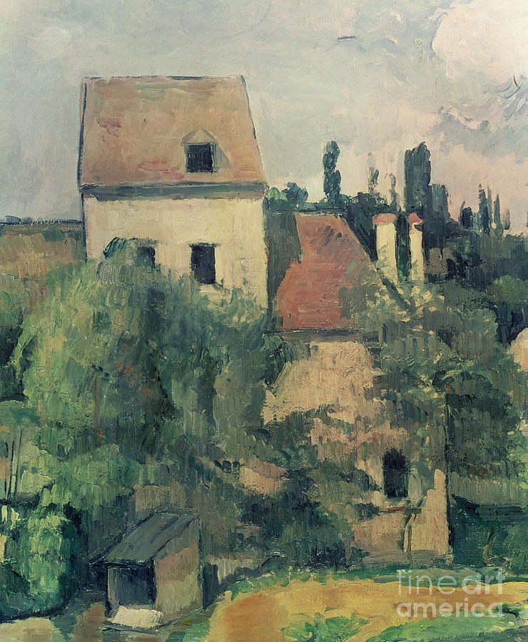 Moulin de la Couleuvre at Pontoise Painting by Paul Cezanne