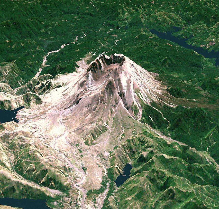 Mount St Helens Photograph by Planetobserver/science Photo Library