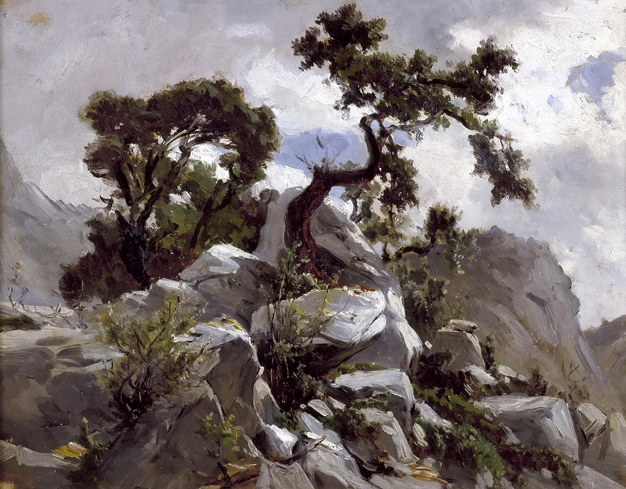 Mountain Landscape #1 Painting by Carlos de Haes