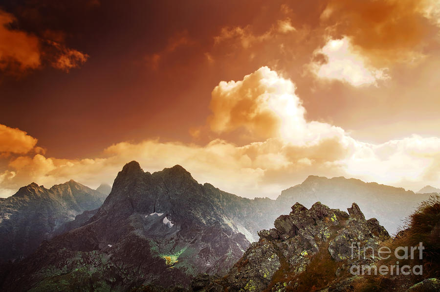 Mountains sunset landscape #2 Photograph by Michal Bednarek