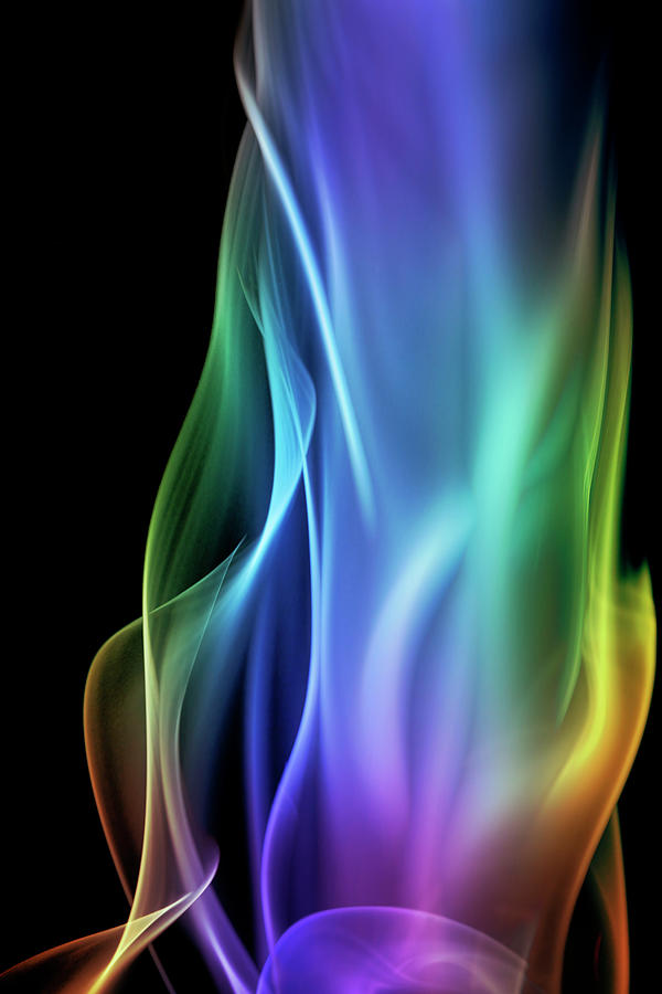 Multicolored Smoke On A Black Background #2 Photograph by Gm Stock Films