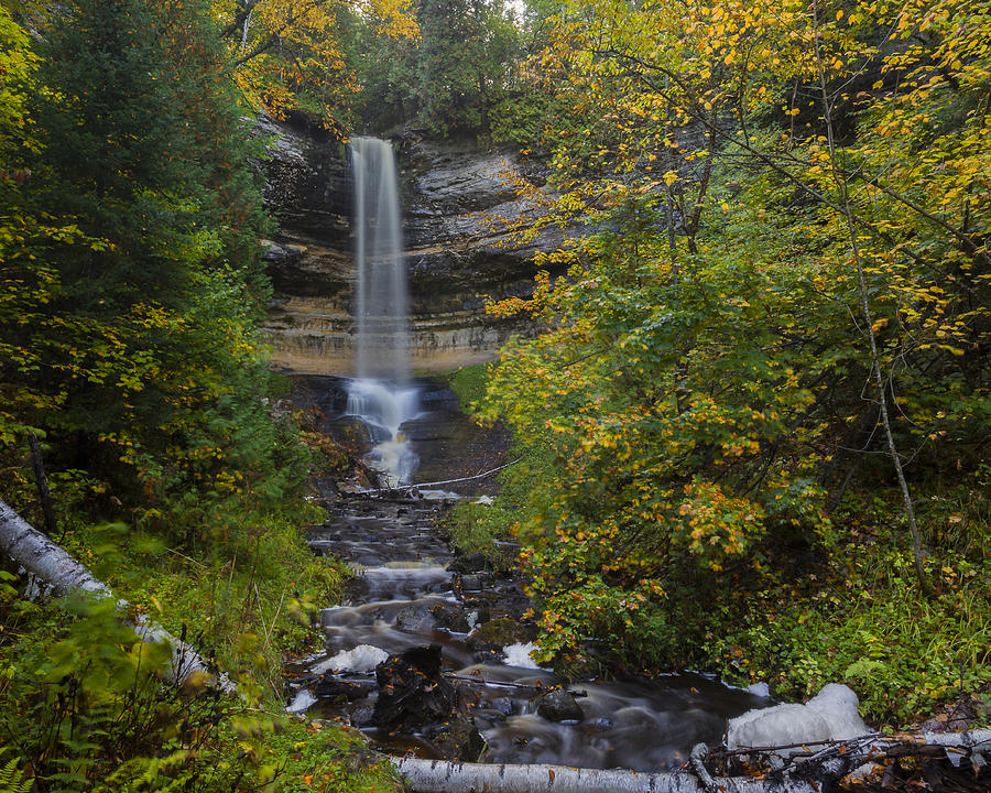 Up Movie Photograph - Munising Falls #2 by Jack R Perry