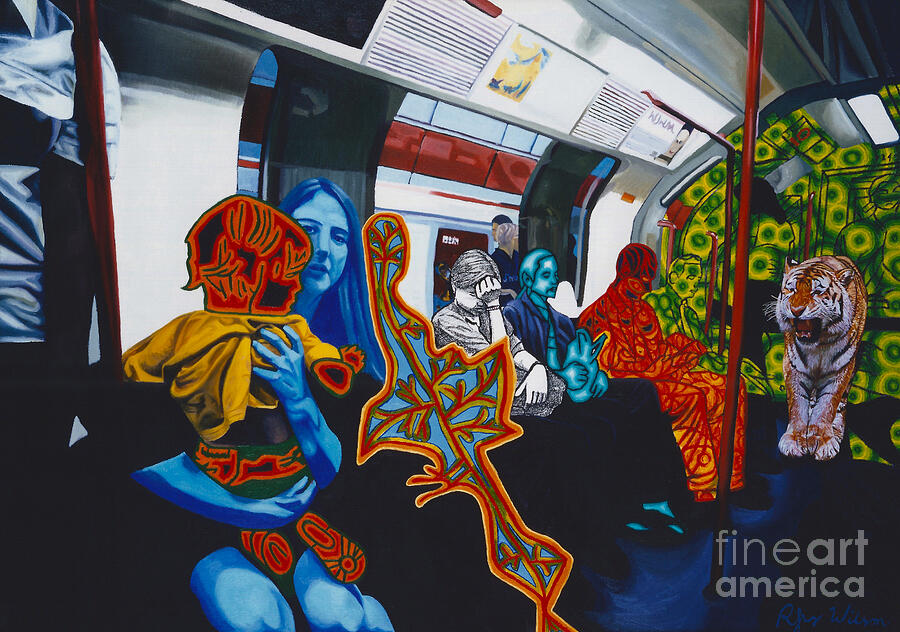 Surrealism Painting - Mutinous Objects Gather In Darkness. The Underground by Rufus Wilson