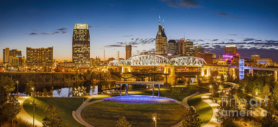 Nashville Photograph - Nashville Skyline #3 by Brian Jannsen