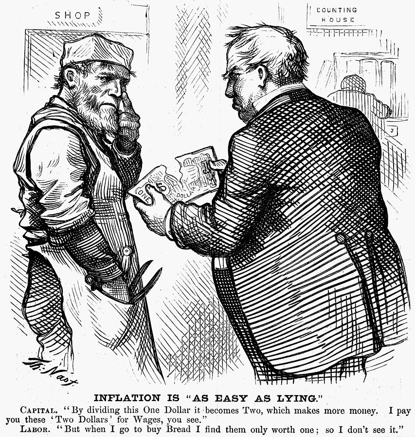 1874 Painting - Nast Inflation Cartoon #2 by Granger