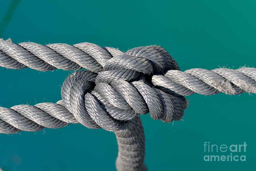 Rope Photograph - Nautical knots #10 by George Atsametakis