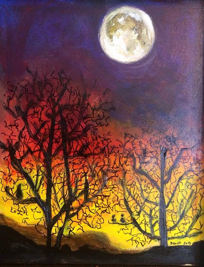New Moon #2 Painting by Dilip Sheth