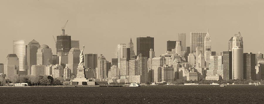 New York City Manhattan black and white #2 Photograph by Songquan Deng