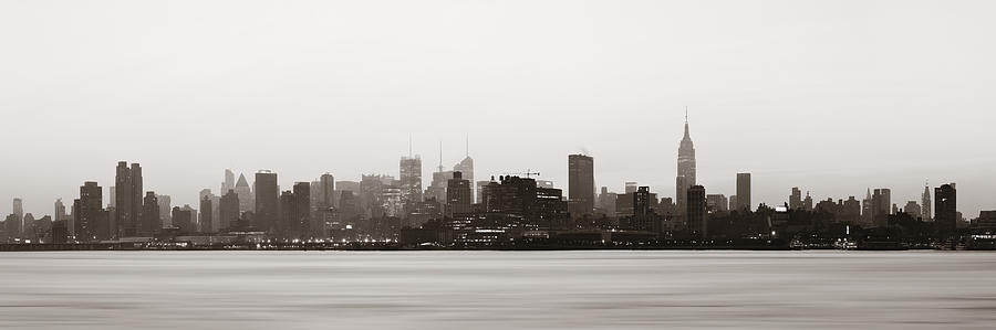 New York City Photograph - New York City silhouette #2 by Songquan Deng