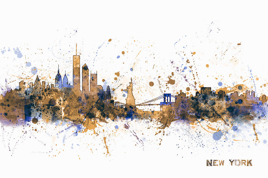 New York Skyline #2 Digital Art by Michael Tompsett